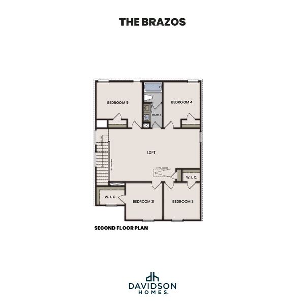 2D floor plan layout for the The Brazos E by Davidson Homes LLC in Heartland, Heartland, TX (Image 3).