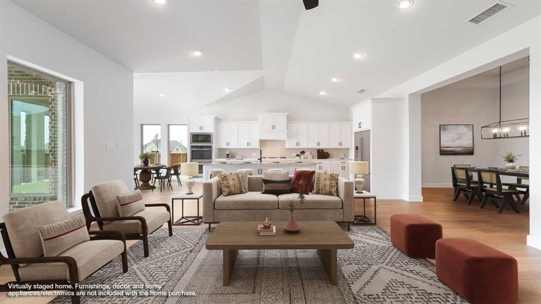 Furnished interior view inside a new home in Terraces 72', Rockwall (Image 5). Furnished interior view inside a new home in Terraces 72', Rockwall (Image 5).