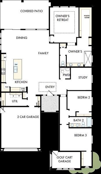 2D floor plan layout of this home in Skyline at Verrado Regent Hills, Buckeye, AZ (Image 2). 2D floor plan layout of this home in Skyline at Verrado Regent Hills, Buckeye, AZ (Image 2).