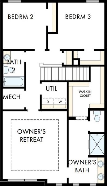 2D floor plan layout of this home in Baseline Foothills Collection, Broomfield, CO (Image 2). 2D floor plan layout of this home in Baseline Foothills Collection, Broomfield, CO (Image 2).