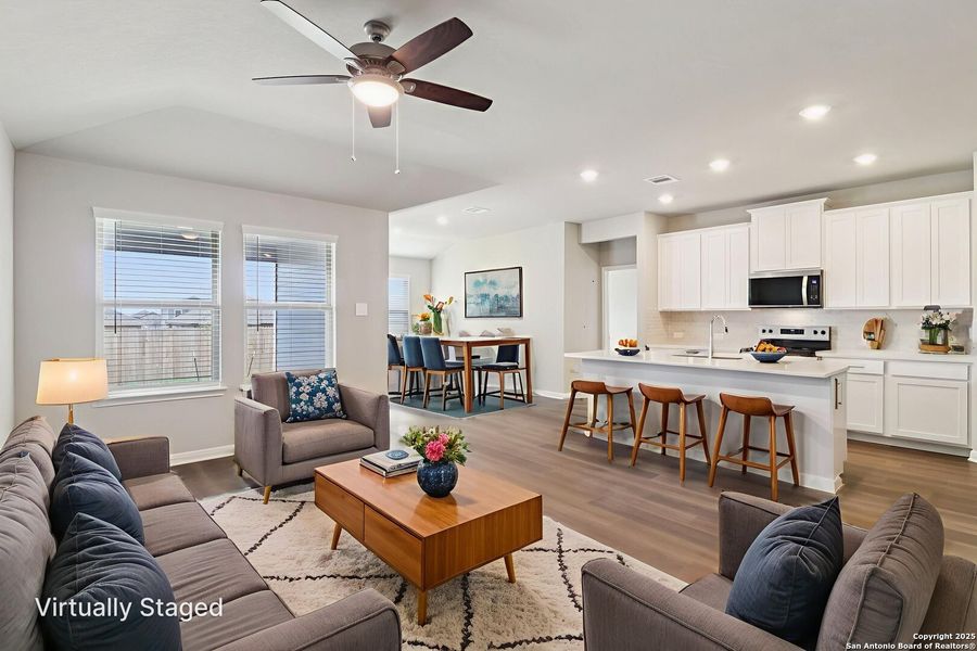 Furnished interior view inside a new home in , San Antonio (Image 12). Furnished interior view inside a new home in , San Antonio (Image 12).