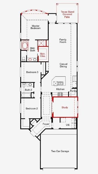 2D floor plan layout of this home in Jubilee, Hockley, TX (Image 5). 2D floor plan layout of this home in Jubilee, Hockley, TX (Image 5).