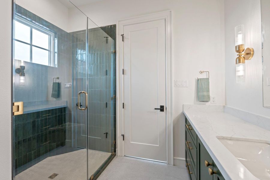 Bathroom attached to 3rd bedroom with walk-in shower