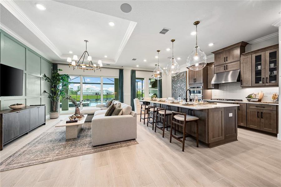 Furnished interior view inside a new home in Esplanade at Skye Ranch, Sarasota (Image 11).