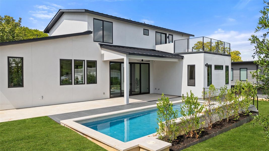 Front exterior of a new home in , Austin, TX, highlighting curb appeal (Image 23). Front exterior of a new home in , Austin, TX, highlighting curb appeal (Image 23).