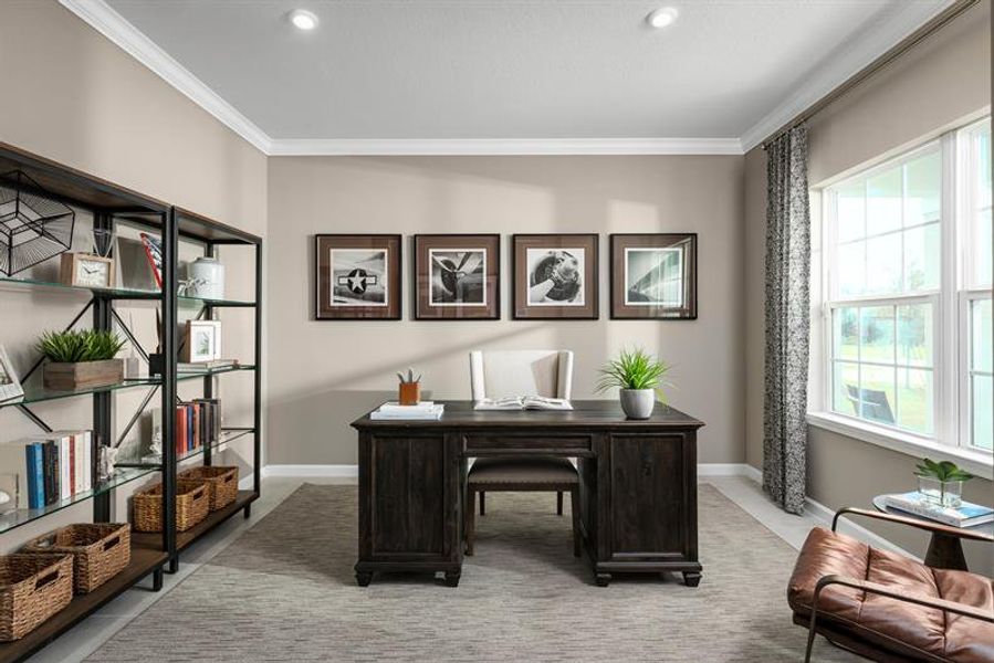 Representative furnished interior of a home built from the Peterson Cove by Ryan Homes in Morningside Reserve, Leesburg (Image 8).