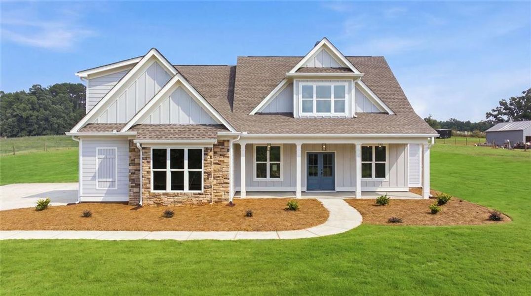 Front exterior of a new home in , Commerce, GA, highlighting curb appeal (Image 24). Front exterior of a new home in , Commerce, GA, highlighting curb appeal (Image 24).