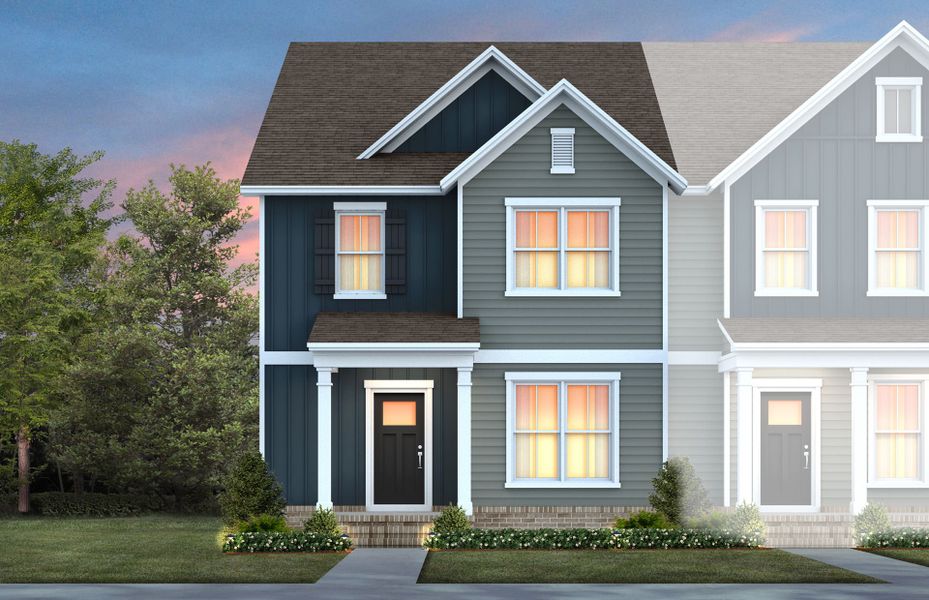 Representative exterior photo of a completed home built from the Scarlett by Pulte Homes in The Preserve at Marks Creek, Knightdale, NC (Image 21).