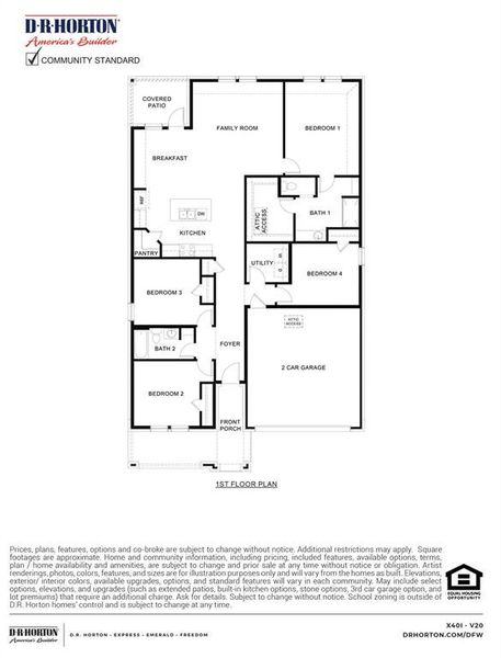 2D floor plan layout of this home in Waverly Estates, Josephine, TX (Image 2). 2D floor plan layout of this home in Waverly Estates, Josephine, TX (Image 2).