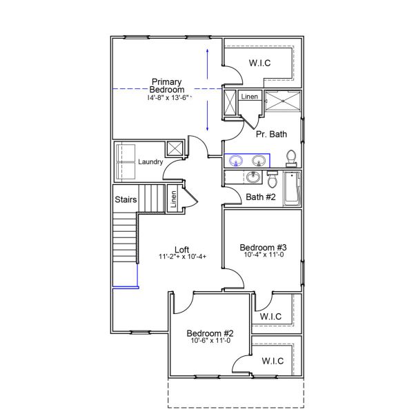 2D floor plan layout of this home in Richmond Hill, Inman, SC (Image 3).