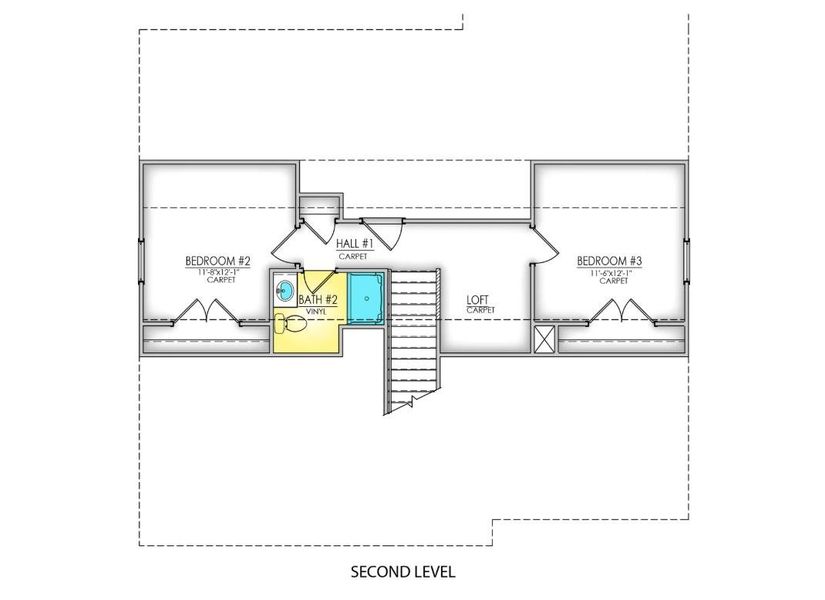 2D floor plan layout of this home in Westwood Reserve, Conway, SC (Image 4).