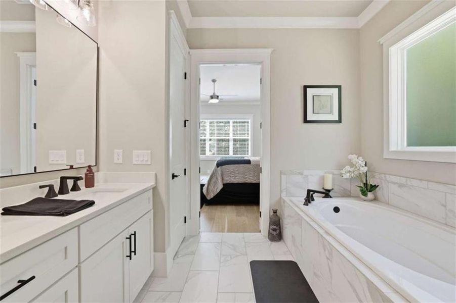Furnished interior view inside a new home in , Clarkesville (Image 49).