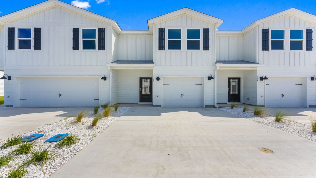 Representative exterior photo of a completed home built from the Sabal Interior by D.R. Horton in Salt Creek at Mexico Beach, Mexico Beach, FL (Image 1).