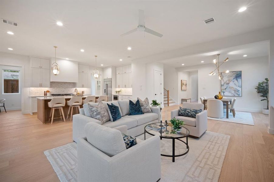 Furnished interior view inside a new home in , Dallas (Image 33).