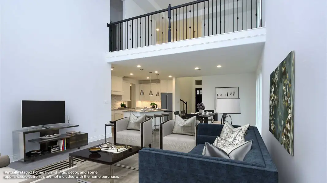 Furnished interior view inside a new home in Grand Central Park, Conroe (Image 5).