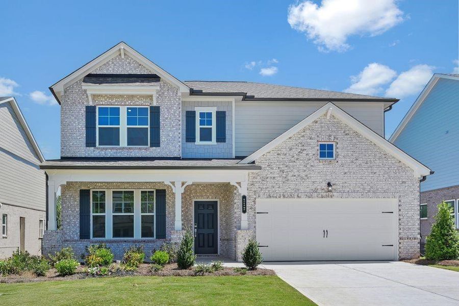 Front exterior of a new home in Bennett Farm, Loganville, GA, highlighting curb appeal (Image 2).