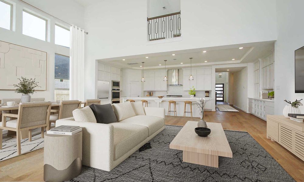 Representative Family Room/Dining Room - some options shown