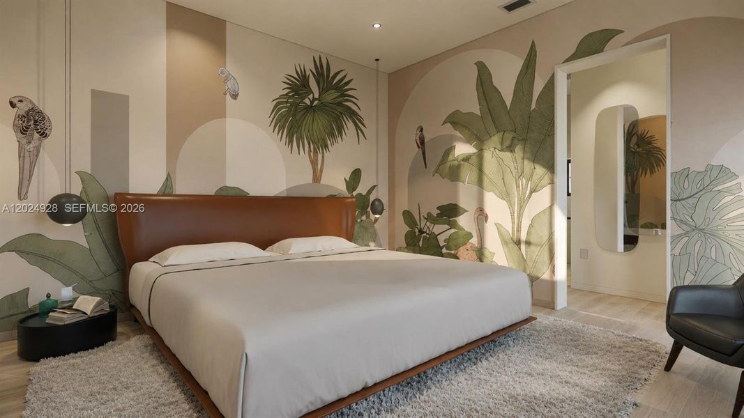 Furnished interior view inside a new home in , Miami (Image 7).