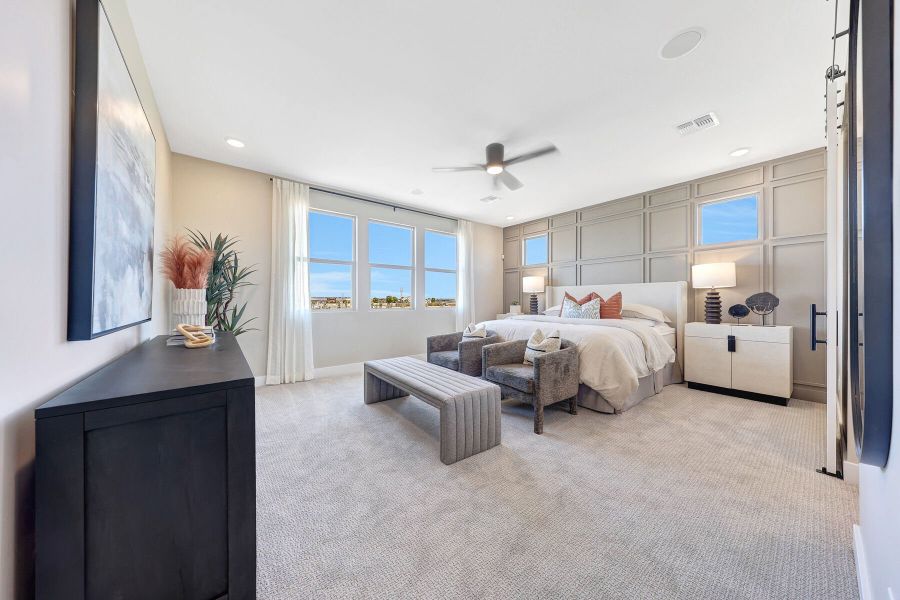 Representative furnished interior of a home built from the Mahogany by Mattamy Homes in Landmarke, Queen Creek (Image 39).