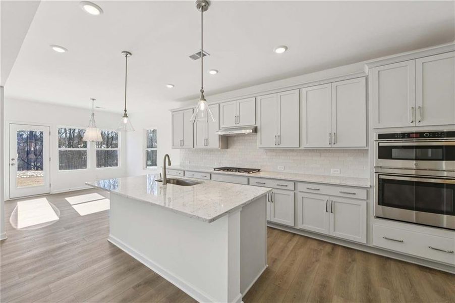 Furnished interior view inside a new home in Arbors at Richland Creek, Buford (Image 8). Furnished interior view inside a new home in Arbors at Richland Creek, Buford (Image 8).