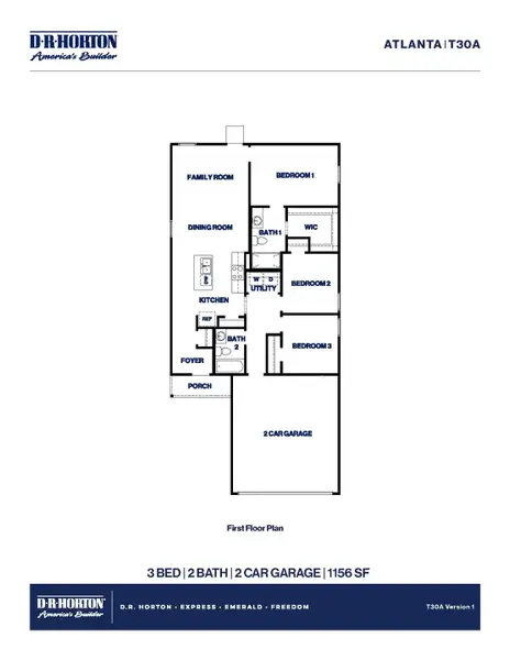 2D floor plan layout of this home in Sunset Valley, Hockley, TX (Image 2).