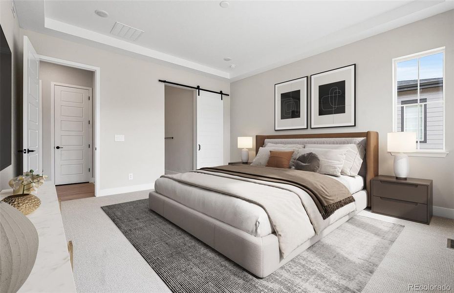 Furnished interior view inside a new home in Hilltop at Inspiration, Aurora (Image 12).