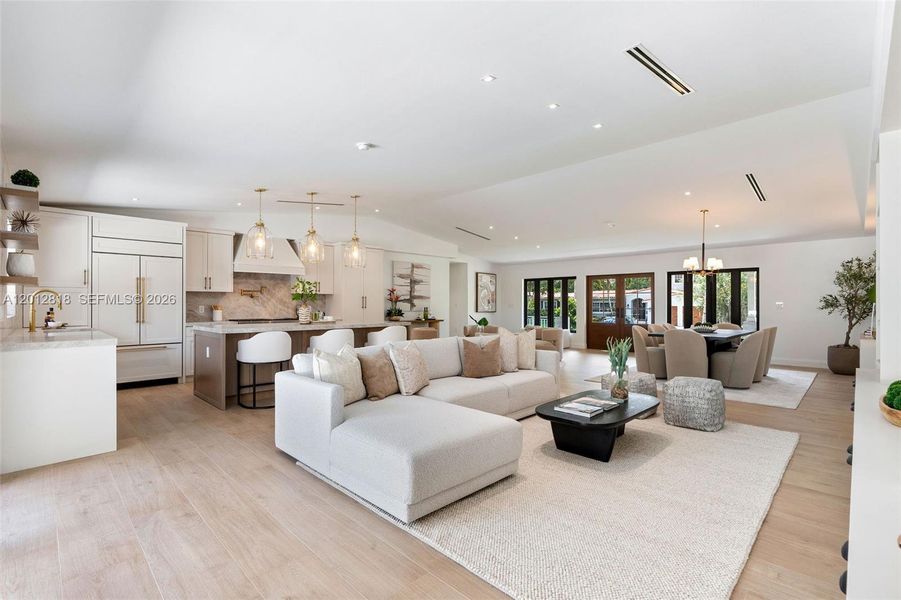 Furnished interior view inside a new home in , Coral Gables (Image 9). Furnished interior view inside a new home in , Coral Gables (Image 9).