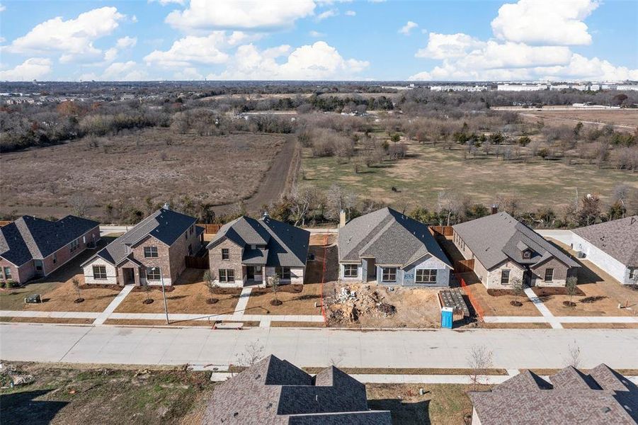 Birds eye view of property