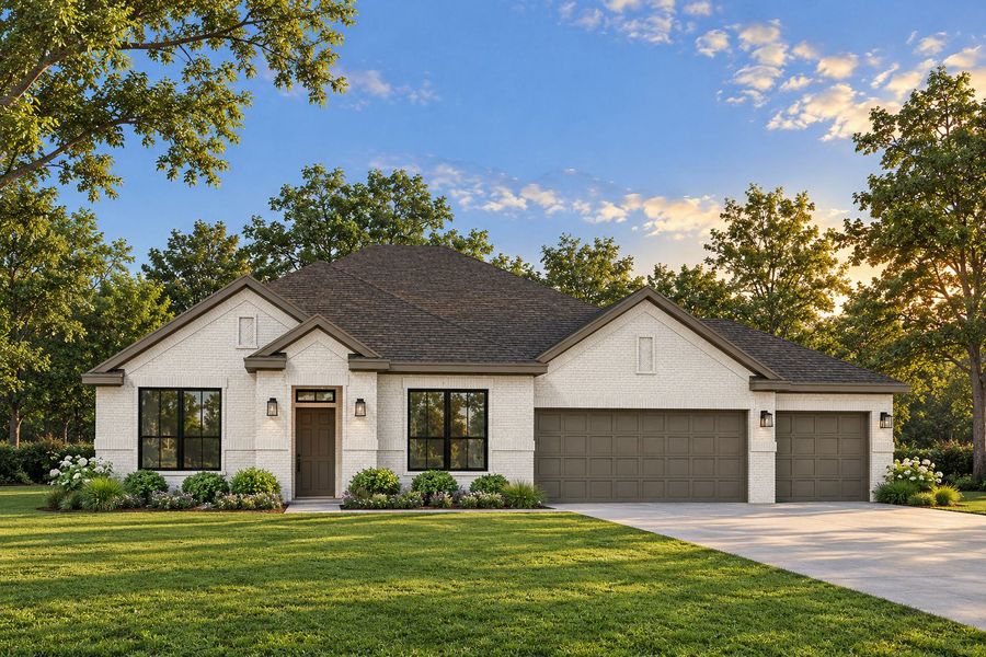 Representative exterior photo of a completed home built from the Agave Single Story by Kindred Homes in Dominion Park, Waxahachie, TX (Image 22).