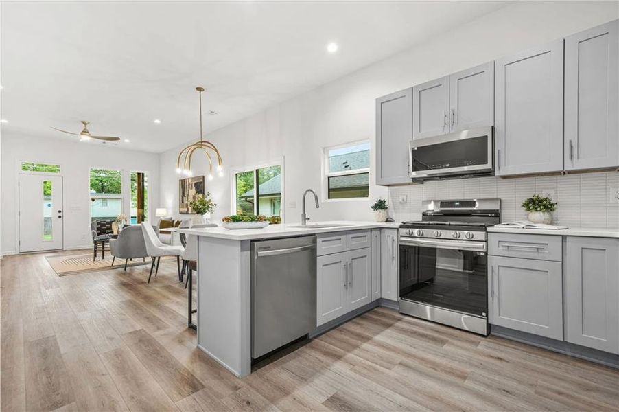 Furnished interior view inside a new home in , Atlanta (Image 33). Furnished interior view inside a new home in , Atlanta (Image 33).