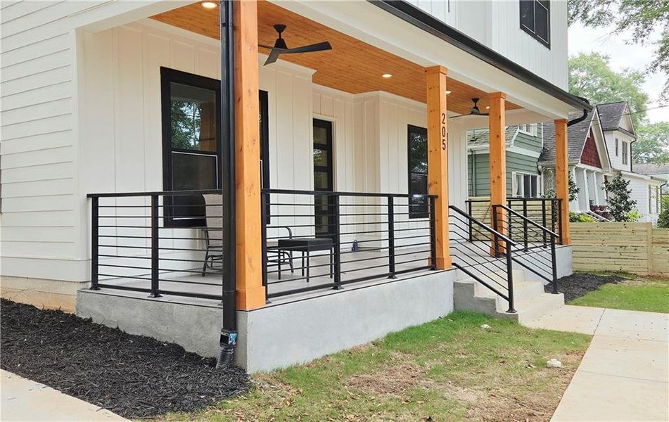 Exterior details and patio area of a home in , Atlanta (Image 36).