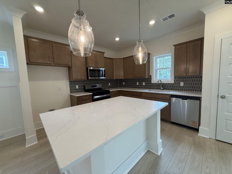 Furnished interior view inside a new home in Cottages at Roofs Pond, West Columbia (Image 12).