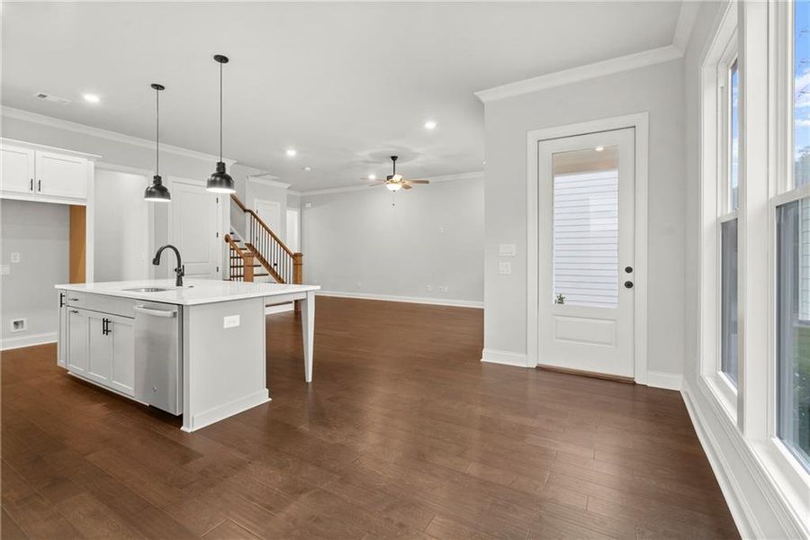 Furnished interior view inside a new home in Palisades Single Family, Cumming (Image 8).