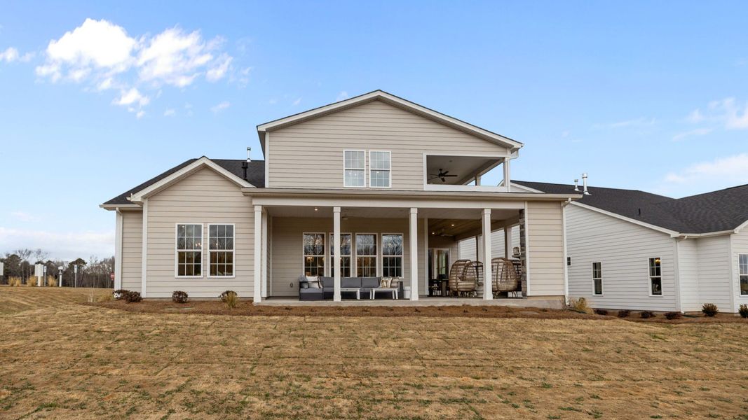The Inspire Plan by DBR Homes with a spacious rear porch in Fort Mill, SC