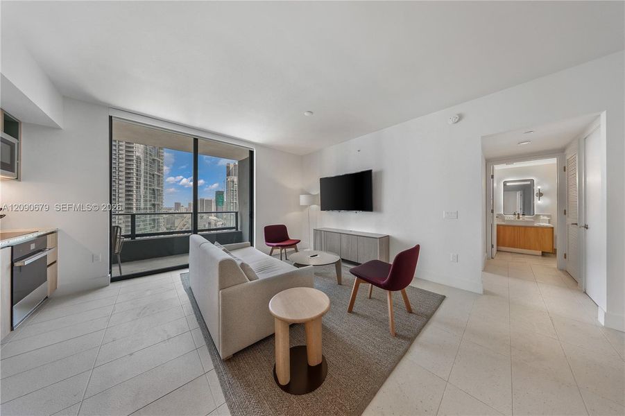 Furnished interior view inside a new home in , Miami (Image 12). Furnished interior view inside a new home in , Miami (Image 12).