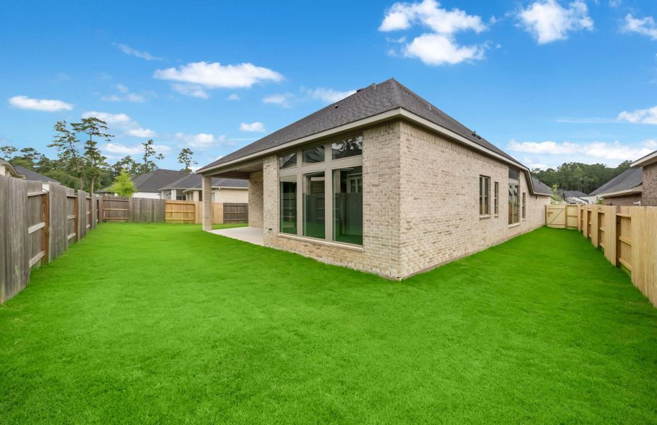 Exterior details and patio area of a home in Audubon 60', Magnolia (Image 3). Exterior details and patio area of a home in Audubon 60', Magnolia (Image 3).