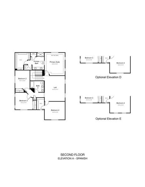 2D floor plan layout of this home in Hawes Crossing, Mesa, AZ (Image 3).