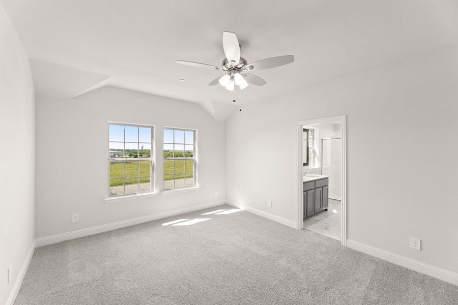 Front exterior of a new home in Main Street Village, Mansfield, TX, highlighting curb appeal (Image 16). Front exterior of a new home in Main Street Village, Mansfield, TX, highlighting curb appeal (Image 16).