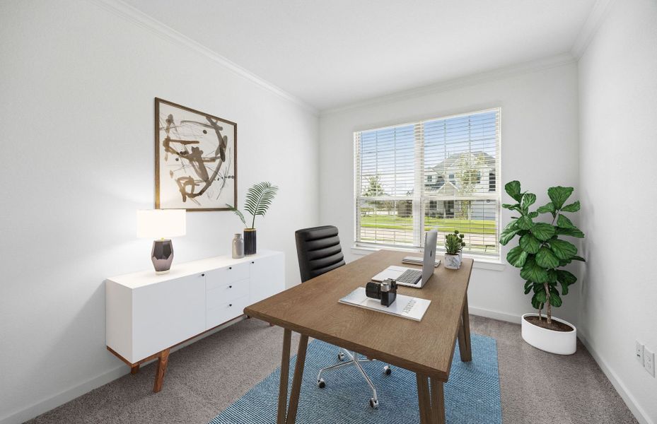 Furnished interior view inside a new home in Ellerden, Tomball (Image 4).