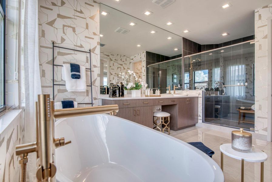 Furnished interior view inside a new home in Apex at Avenir, Palm Beach Gardens (Image 18).