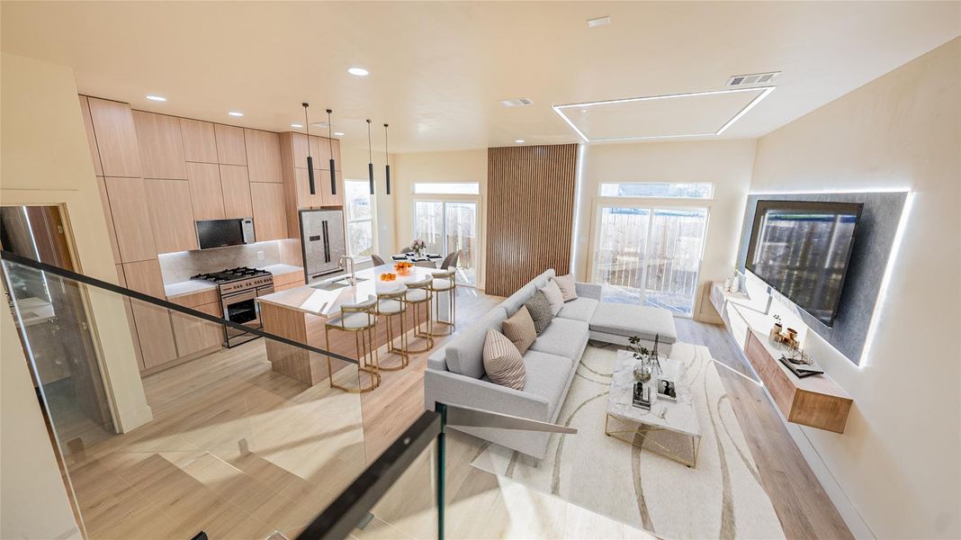 Furnished interior view inside a new home in , Houston (Image 8).