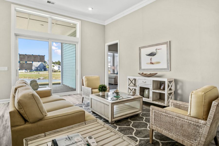 Furnished interior view inside a new home in Bridgewater - Waterside Village, Little River (Image 18).
