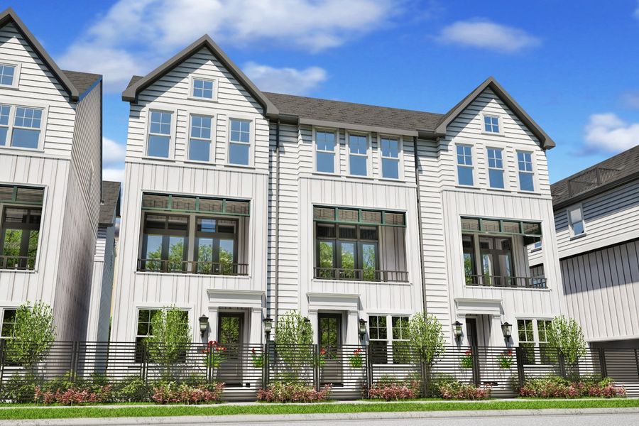 Front exterior of a new home in Pleasant Grove, Houston, TX, highlighting curb appeal (Image 1).