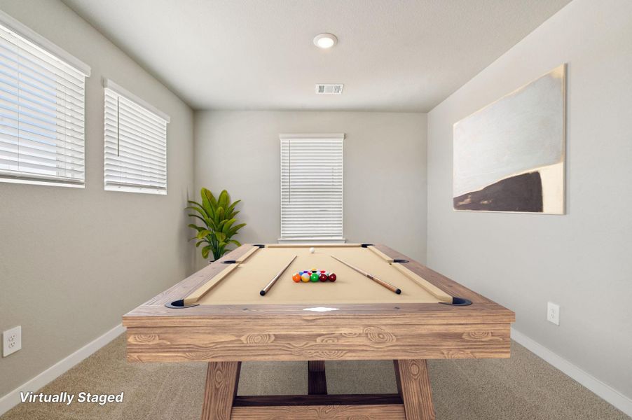 Furnished interior view inside a new home in Heights of Barbers Hill, Mont Belvieu (Image 8).