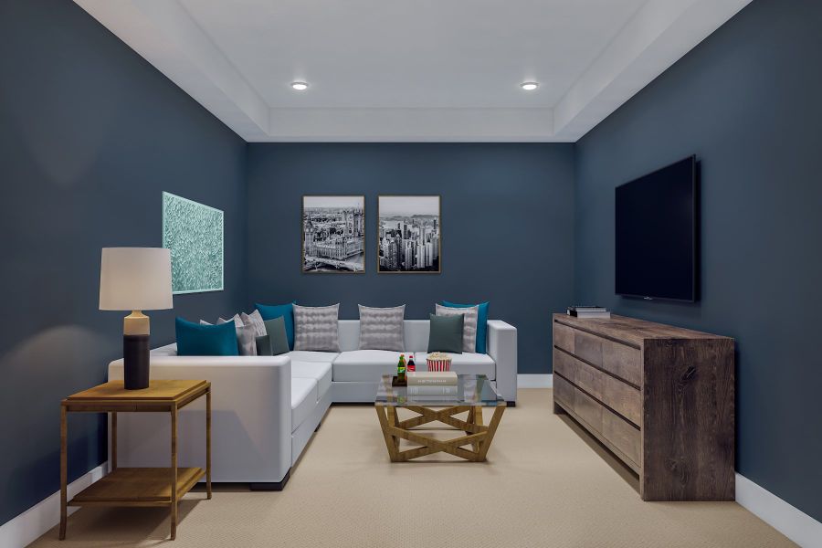 Representative furnished interior of a home built from the Trieste by Tri Pointe Homes in Woodson’s Reserve, Spring (Image 13).