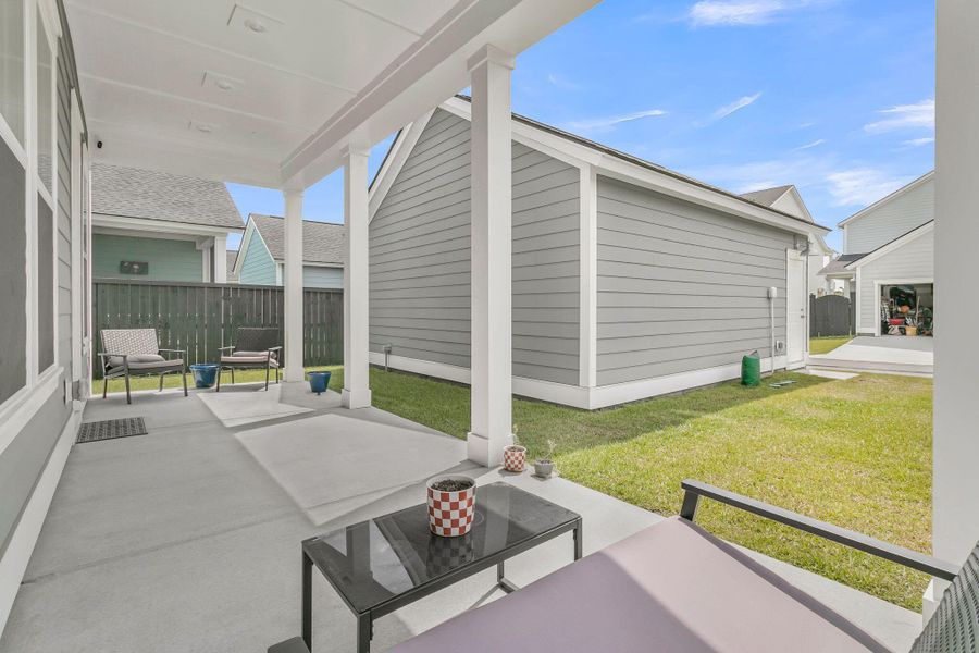 Exterior details and patio area of a home in Carnes Crossroads, Summerville (Image 36). Exterior details and patio area of a home in Carnes Crossroads, Summerville (Image 36).