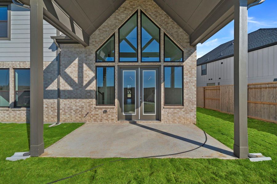 Exterior details and patio area of a home in Jubilee 45' 70', Hockley (Image 4).