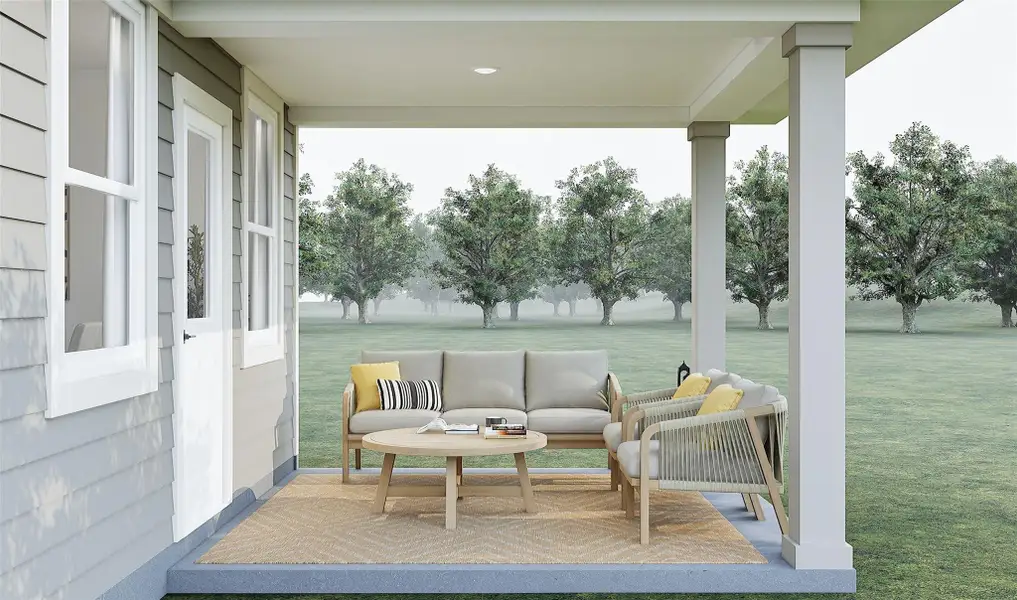 Covered patio (*Artist rendering used for illustration purposes only.)