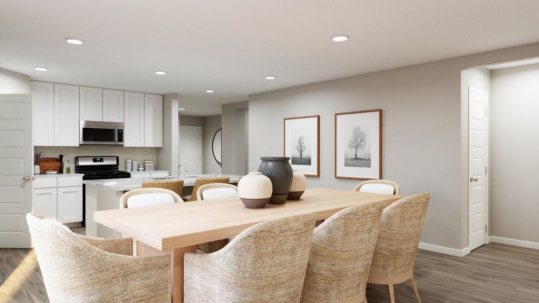 Representative furnished interior of a home built from the The Cortona by Legend Homes in Hunters Ranch, San Antonio (Image 9).