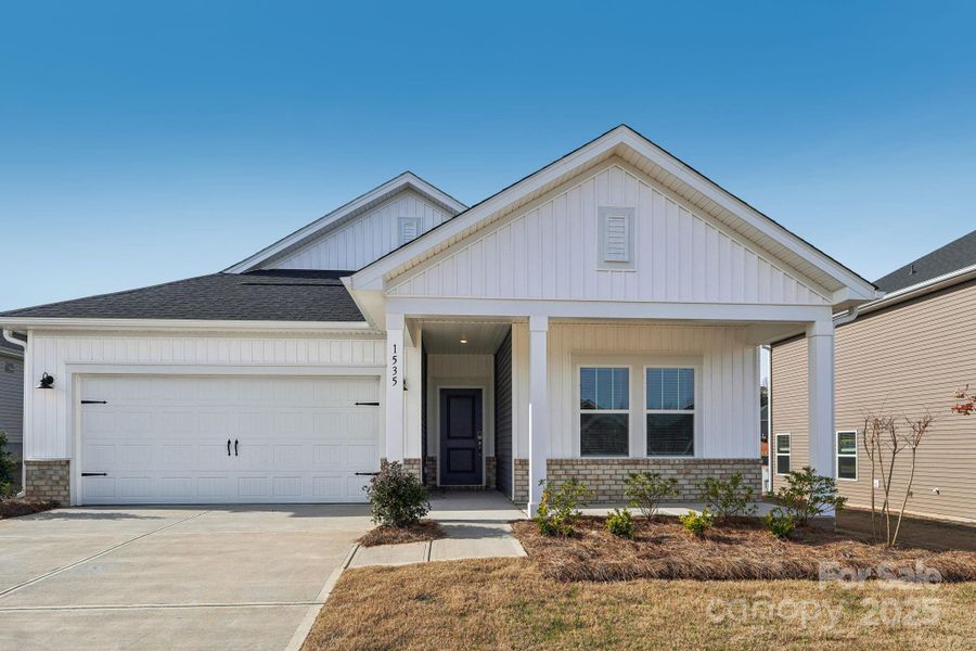 Front exterior of a new home in Harper Landing, Stanley, NC, highlighting curb appeal (Image 23).